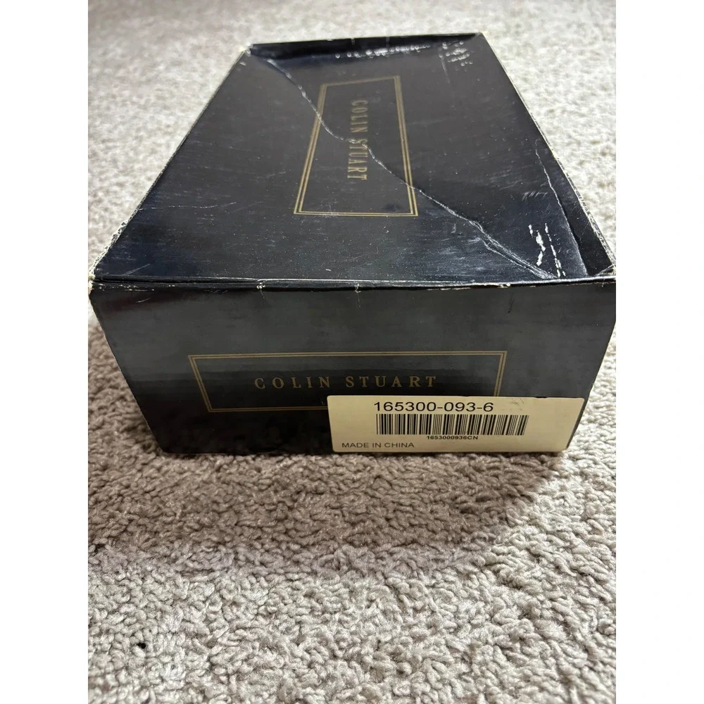 Colin Stuart Black Leather Zipper Trim D'Orsay Pointed Toe Stiletto Pumps 6